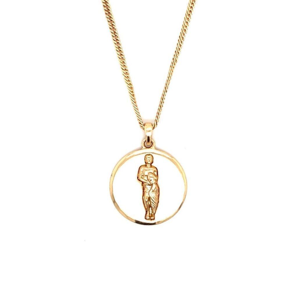Gold Color Discs Pendant Necklace‎ (n3)